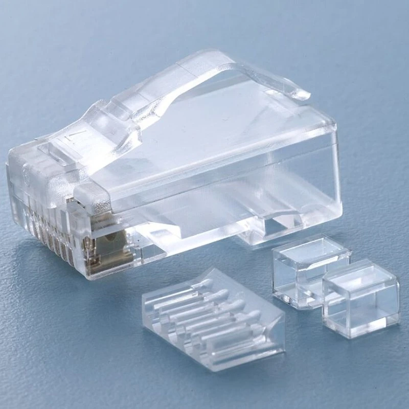 Gold Plated Shield Metal 8pin 8p8c 50 Micron Cat7 Modular Plug Price Network Waterproof UTP Connector Crystal Plug Shielded FTP RJ45 Module Connector