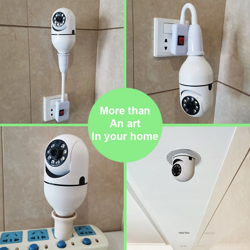 WiFi лампа камеры Видеонаблюдение дома Защита внутри помещений Детская монитор IP Full Color Night Vision AI Auto Human Tracking (полное цветное ночное видение, AI, автоматическое