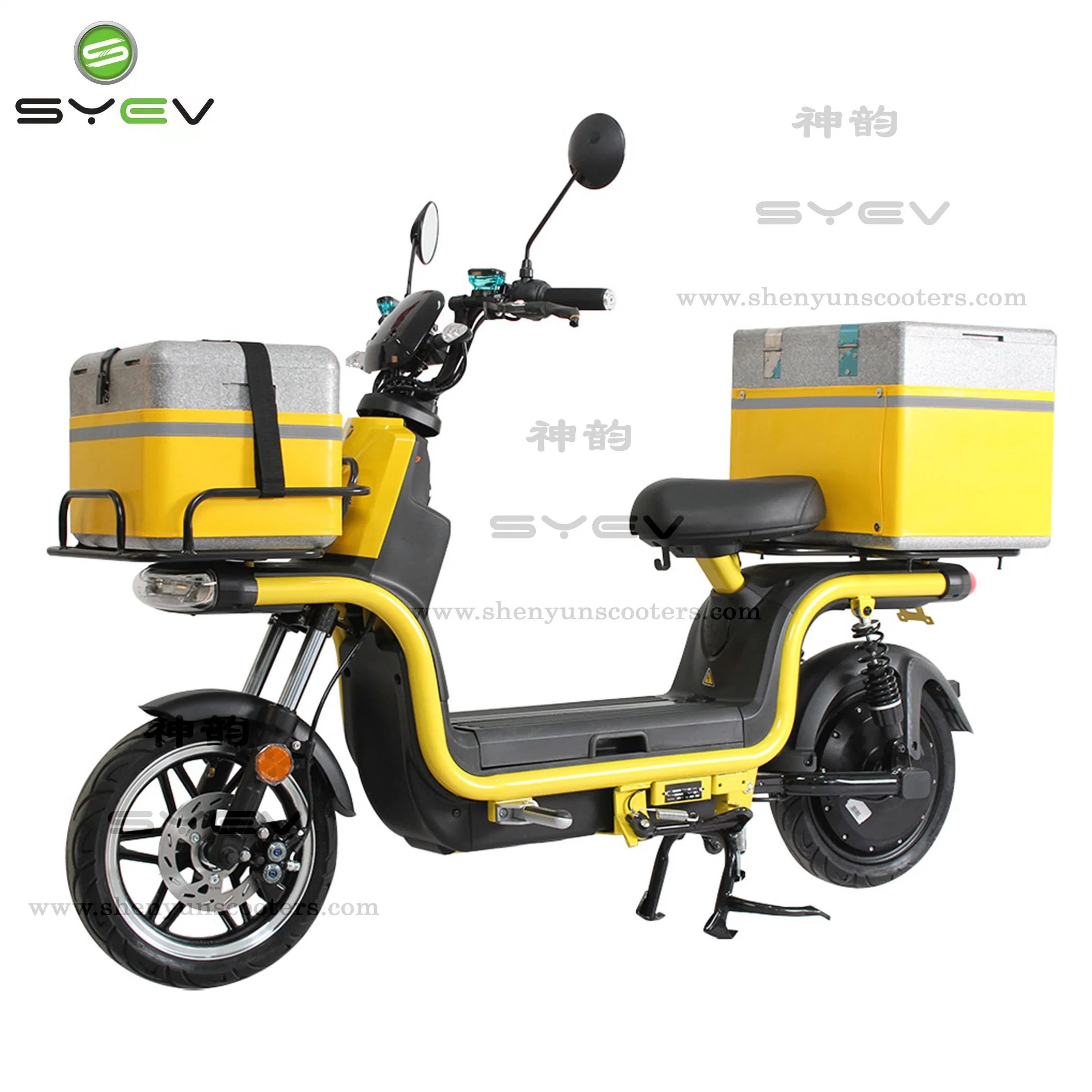 60V 72V Two Wheel Eco-Friendly Moped Strong Steel Frame Electric Delivery Scooter with 2 Big Carry Box Good Climbing Capacity E Motorcycle Mobility E Bike