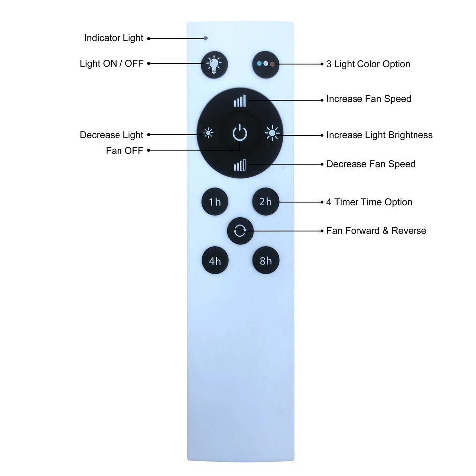 110V 220V Multifunctional Brushless DC Fan Remote Control