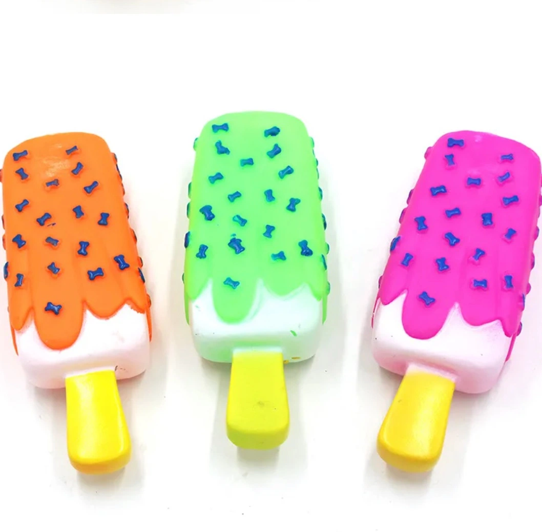 Hot Selling Vinyl Simulation Stick Ice Cream Bite Resistant Vocal Pet Product