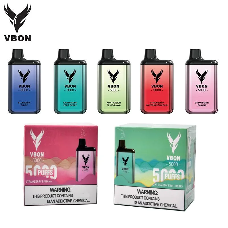 Vbon Bar E Cigarette Vapes 5000 Puff Vaporizer Disposable/Chargeable Vape Pen