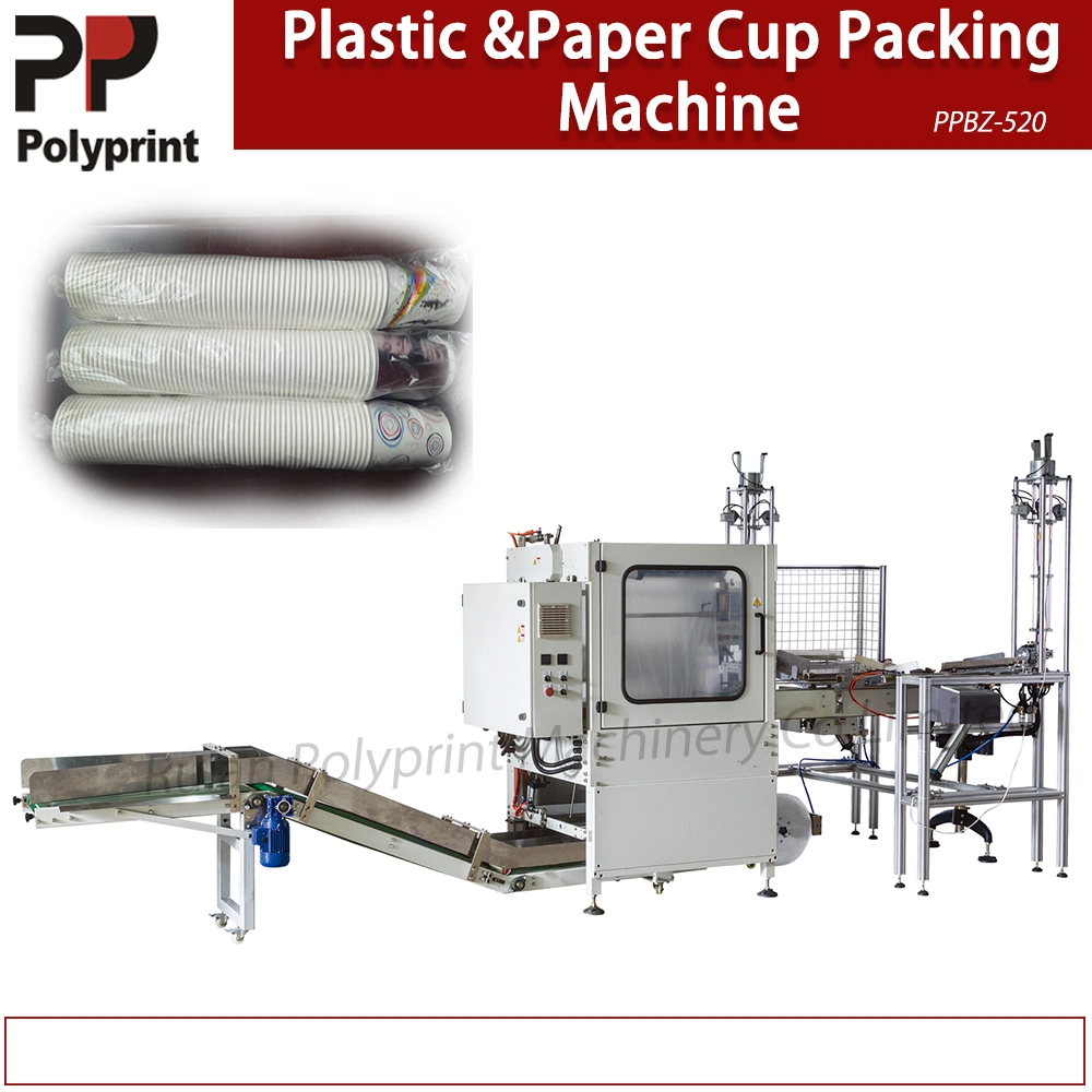 Automatic Disposable Plastic Bag/Film Sealing Drinking Paper Cup Packing Machine with Counting