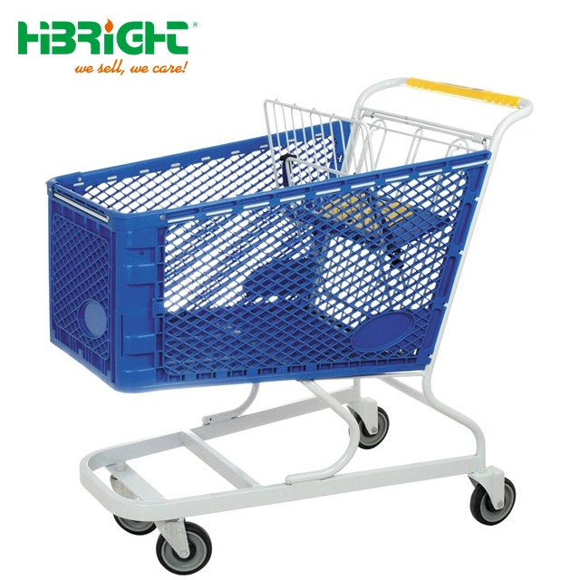 Wholesale Supermarket Metal Plastic Grocery Shopping Cart Trolley