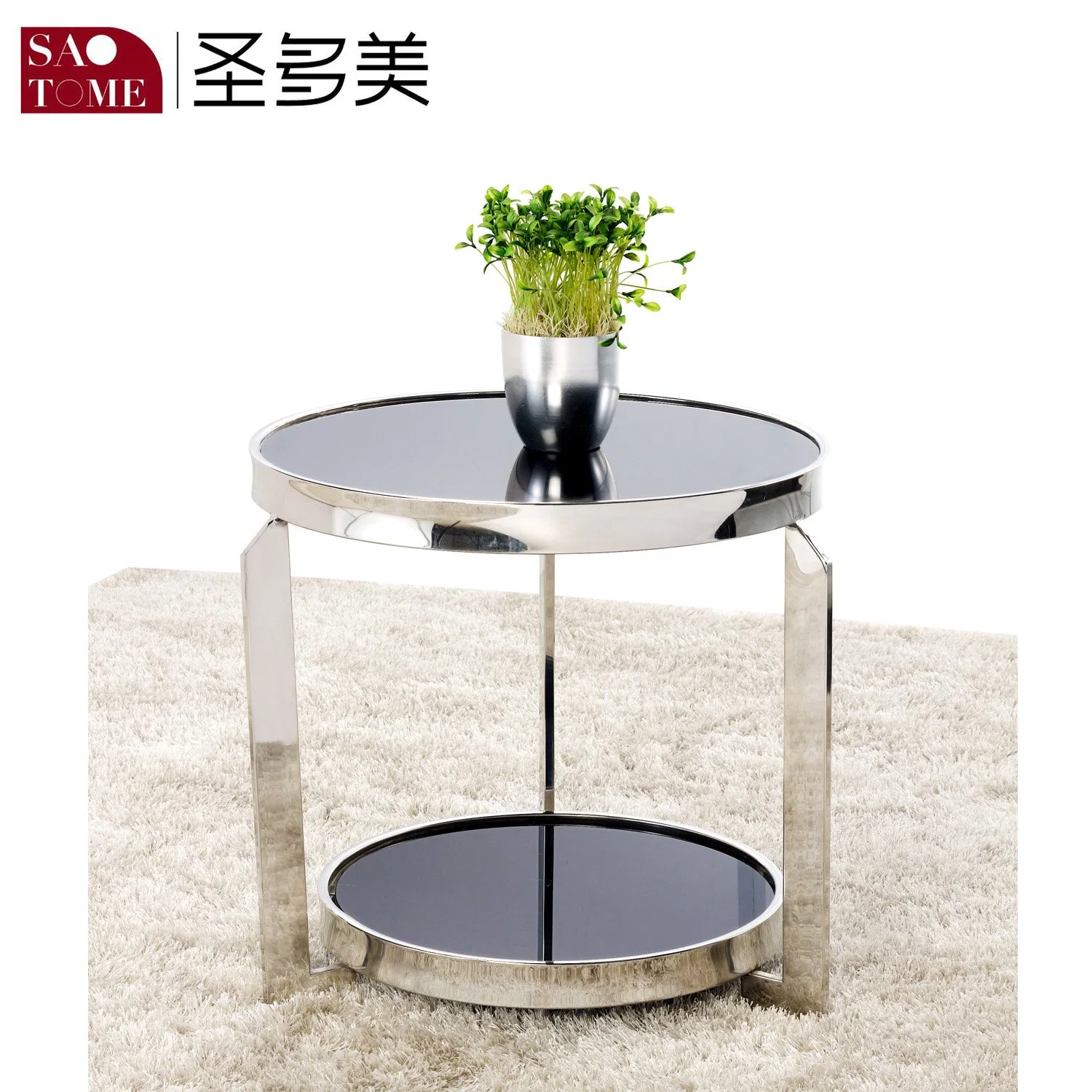 Minimalist Round End Table Coffee Table Living Room Furniture Sofa Side Table