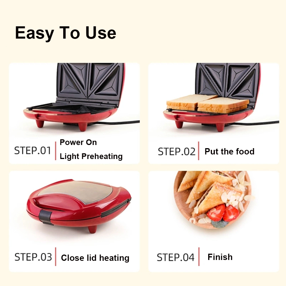 Mini Edelstahl Toaster Sandwich Maker Antihaft Kochgeschirr Set
