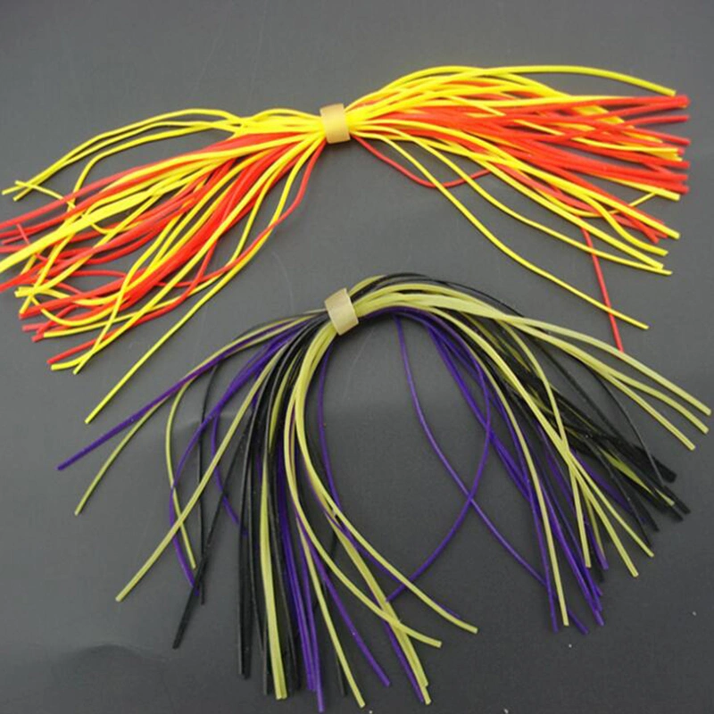 Fly Fishing Jigs 30strands Skirts Fish Bait Silicone Lures Mixed Color