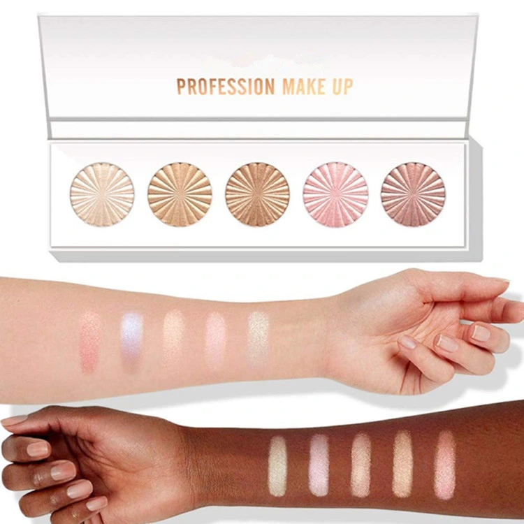 Premium Highlighter Baked Waterproof Long Lasting Brilliant Lighten Skin Makeup Powder Palette