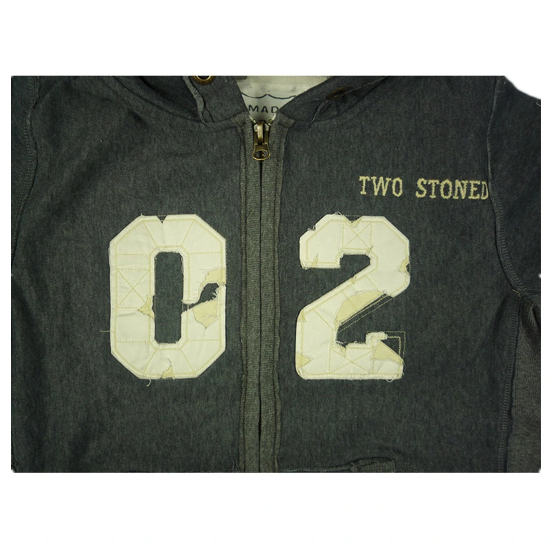 Zip-up Cardigan Hoody Sweater with Custom Screen Printing