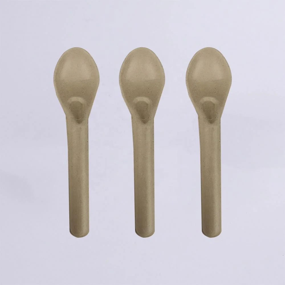 Bulk Bagasse Paper Spoon Forks Knives Disposable Sugarcane Cutlery Set