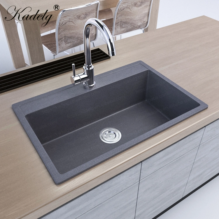 Popular High End Rectangluar White Color Kitchen Sink Won&prime; T Drain