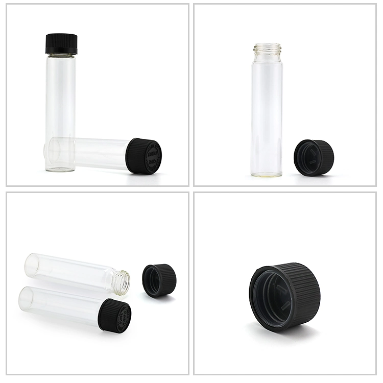 73ml80ml102ml105ml110ml116ml120ml Customized Stickers King Size Glass Children Resistant Clear Tube for Pre Roll