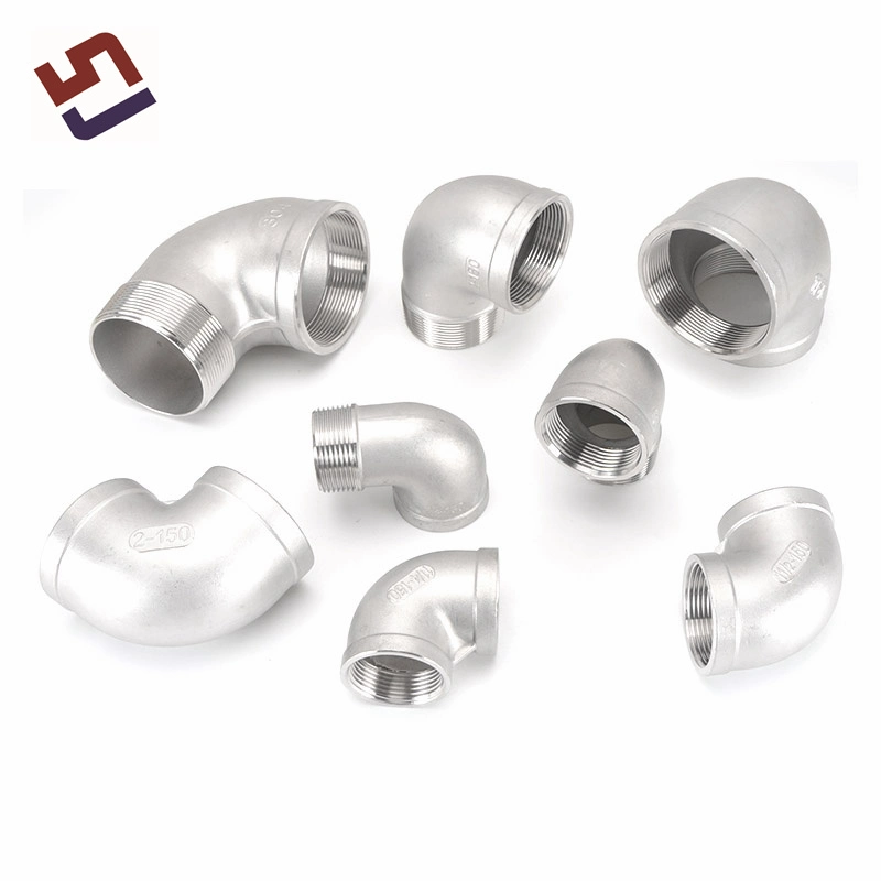 Stainless Steel 304 Thread Casting Pipe Fitting Customized Connector 90 Degree Street Exhaust Elbow Building Plumbing Materials