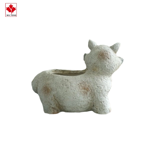 Corte Animal Crafts resina forma gato flor Pot decoração Jardim