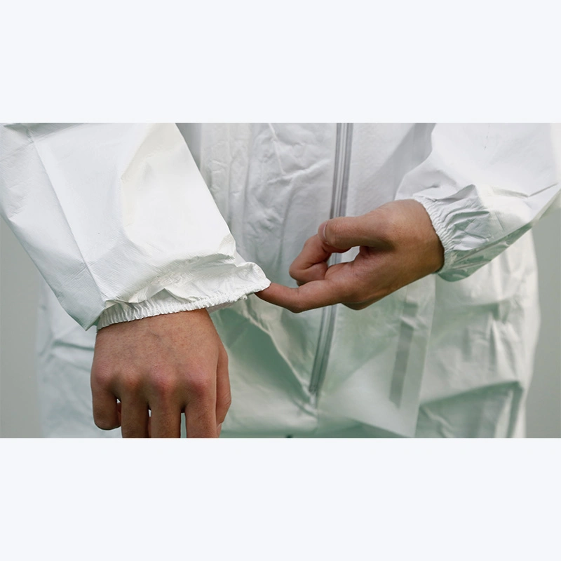 ملابس واقية من الأسبستوس من GuardWear بيضاء ذات قلنسوة قناطر