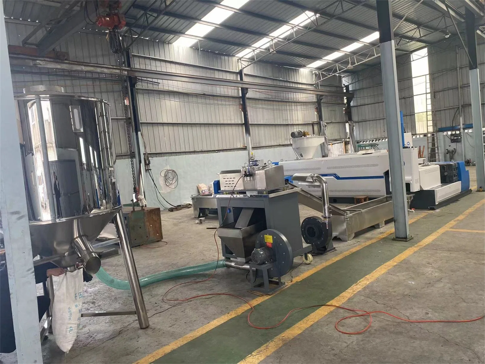 High Speed Waste Crushed Washing Film PP PE Recycling Line Plastic Recycling Granulator Recycling Pelletizer Machine Recycling Extruder Machine