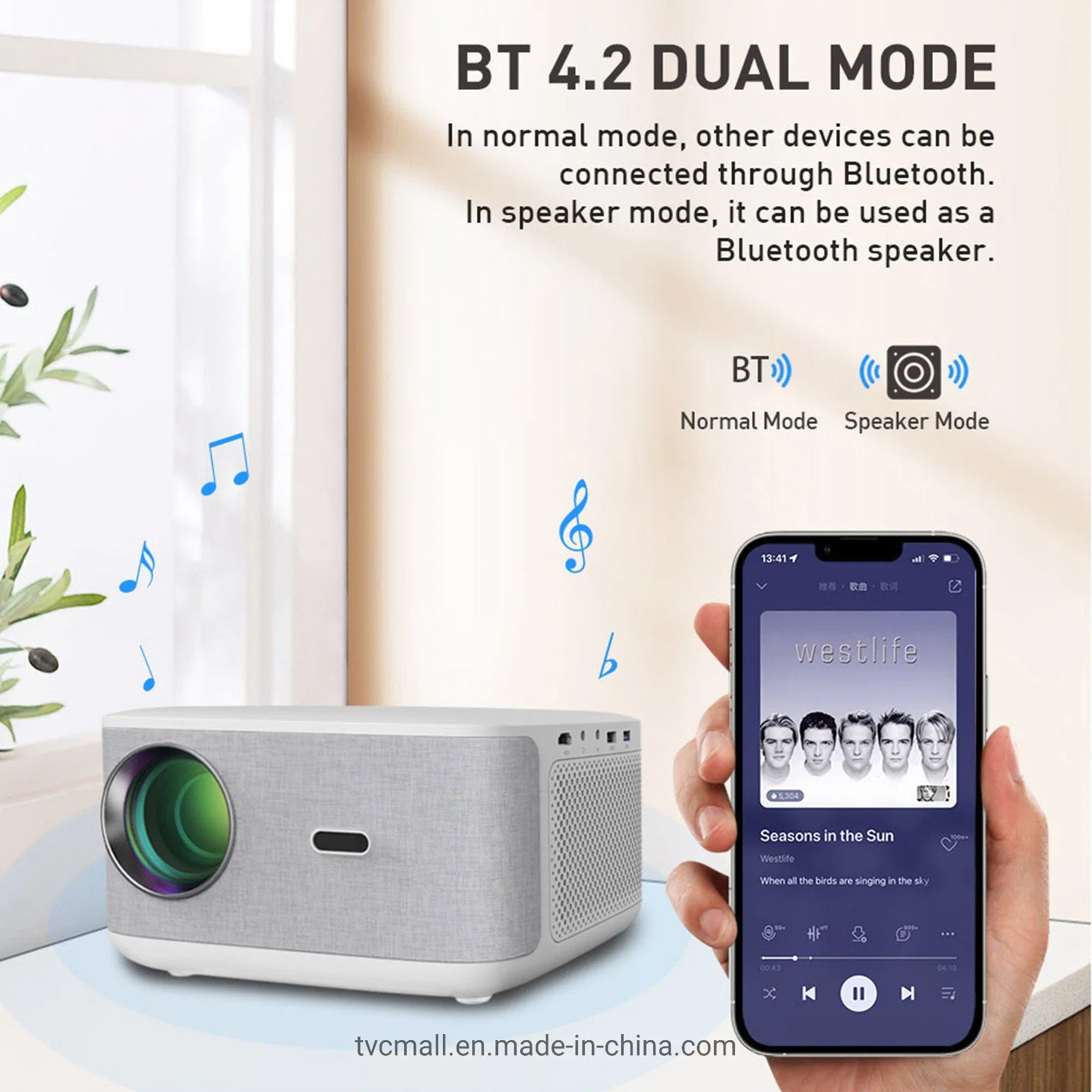 P17 2g+32g 1080P Android 9 Mobile Phone Wireless HD Electric Focus Home Theater Projector - Au Plug