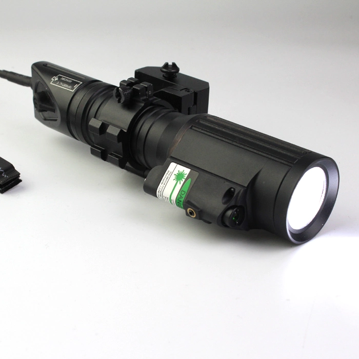 Tactical Professional Hunting Rifle 1000 Lumens CREE T6 LED with Strobe Light Attached with Green Laser Sight Torch Light