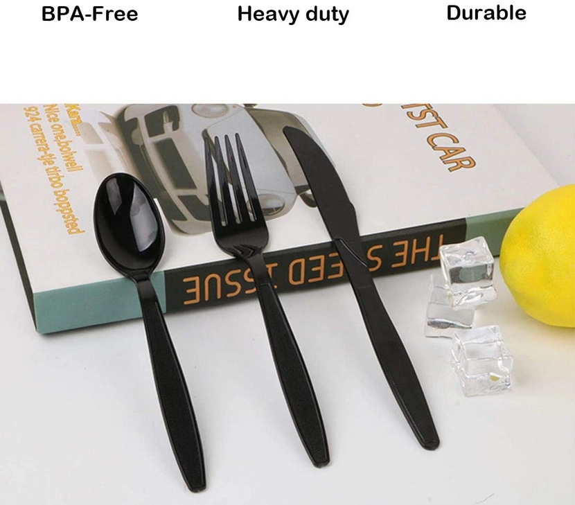 Disposable Food Grade PP Plastic Spoon Set with Napkin