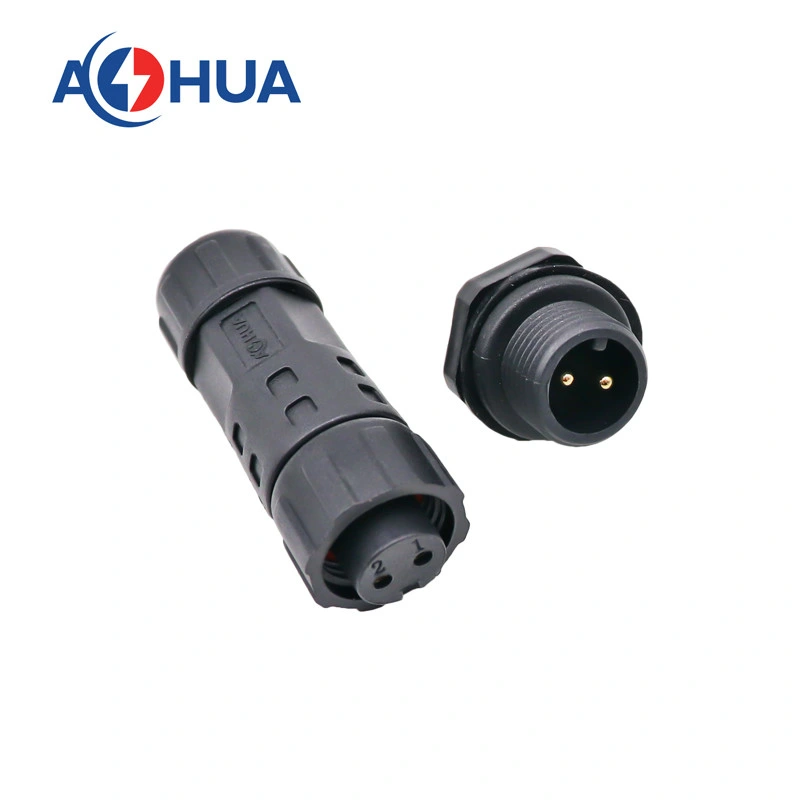 Aohua M12 Series IP67 Waterproof Circular Cable Connector and Panel Mount Wire Connector