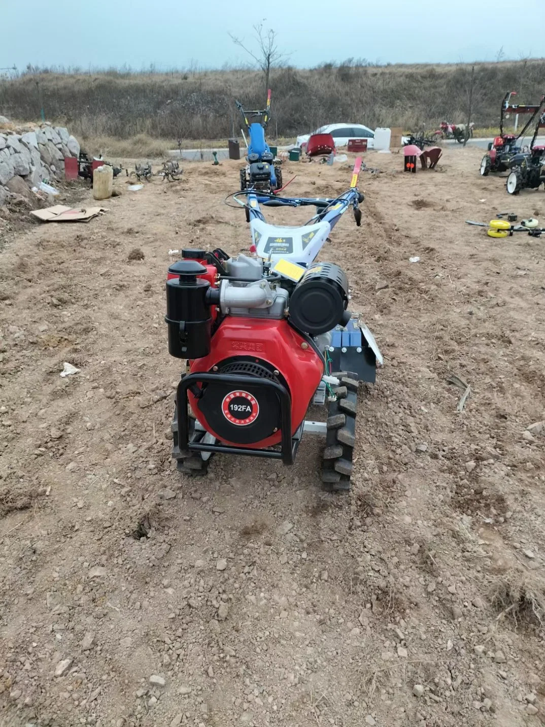 Maquinaria agrícola Two-Wheeled Microcultivator Mini Power lanza con la correa