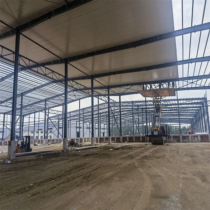 Prefab Industrial Metal Structural Steel Frame Storage Construction Warehouse