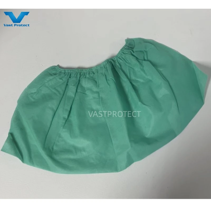 Industrial OEM Disposable PP Durable Elastic Green Shoe Cover