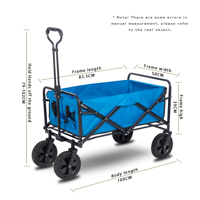 O logotipo personalizado Colapsáveis Carrinho de Jardim Piscina Ampla Vagão de dobragem roda dobrável e carrinhos de carrinhos de mão de Campismo