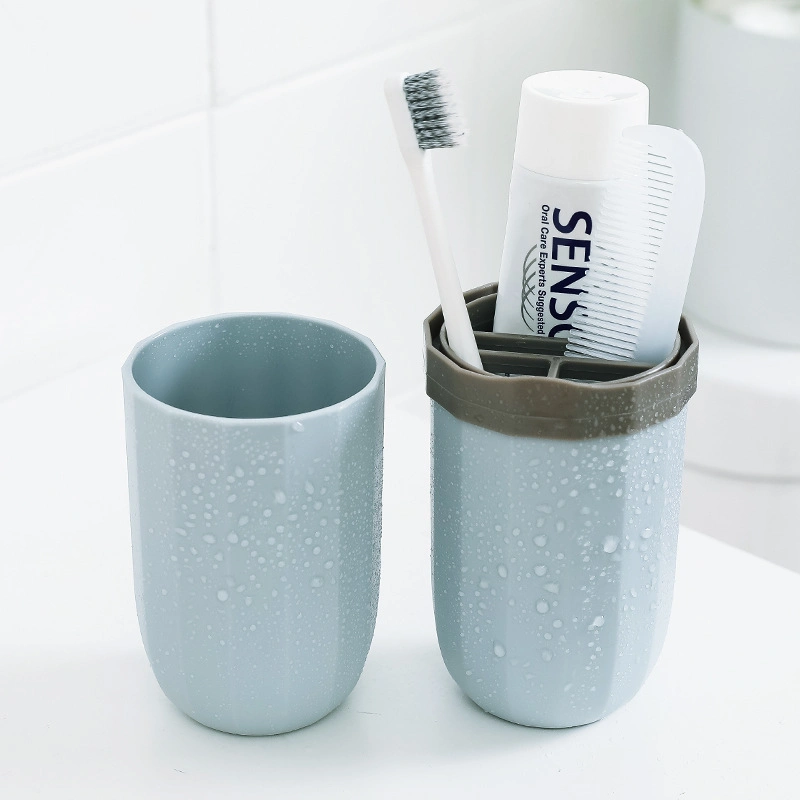 Caixa de armazenamento para escovas de dentes portátil Casa de Banho Travel Dental Tool Box Wash Conjunto de copos