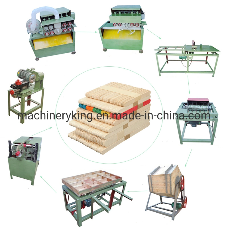 Wood Product Manufacturing Equipment Cutting Splitting Polishing BBQ Skewers Stick Processing Machine Price
