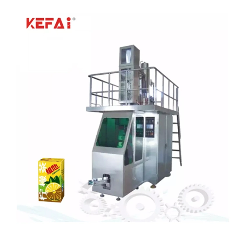 Kefai Automatic Box Carton Cardboard Apple Juice Filling Packing Machine