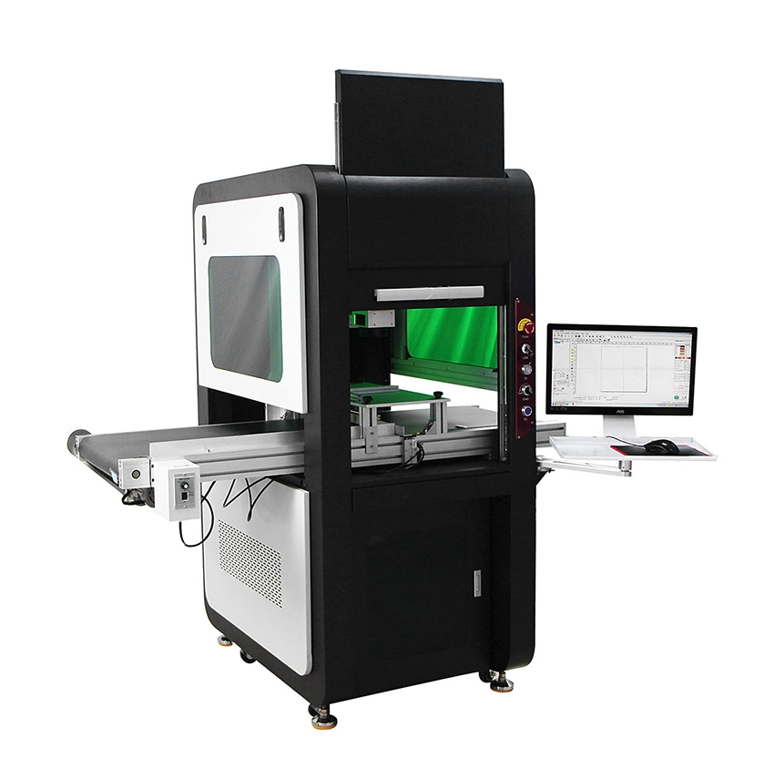 Fully Enclosed Type 3D UV Laser Marking Machine for Glass Plastic Crystal Face Mask Logo Printing Medical