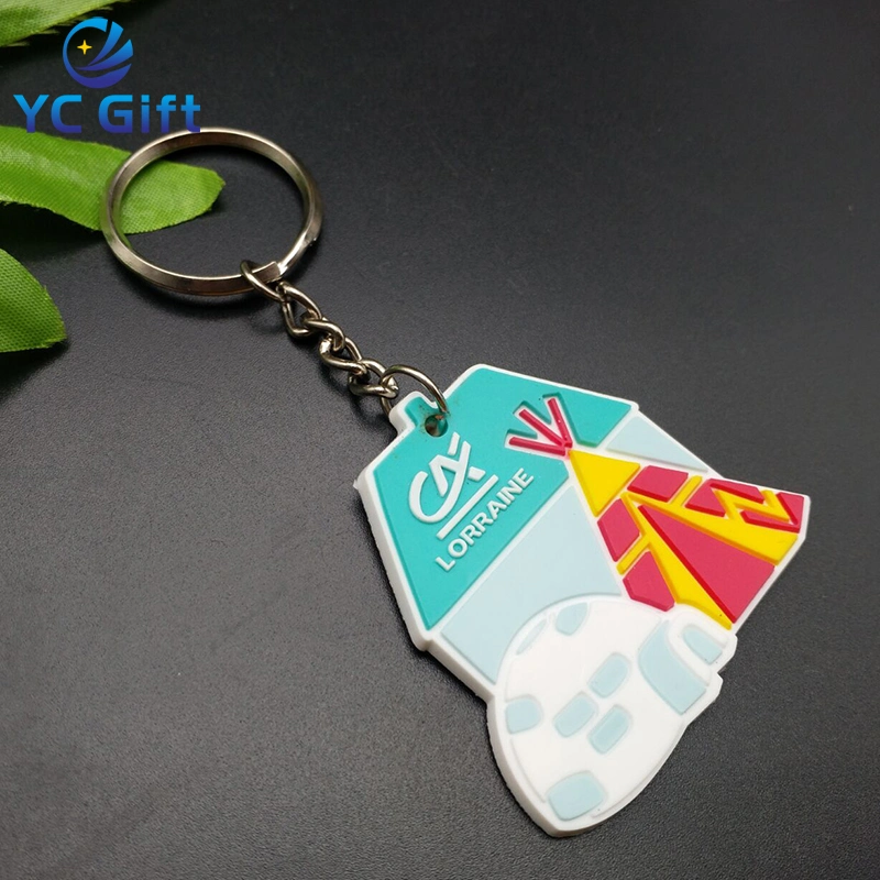 Cheap Customized Promotional Gift Plastic PVC Key Chain Colorful Fashion Decoration Sublimation Blanks Key Tags Rubber Key Holder with Design 3D Logo