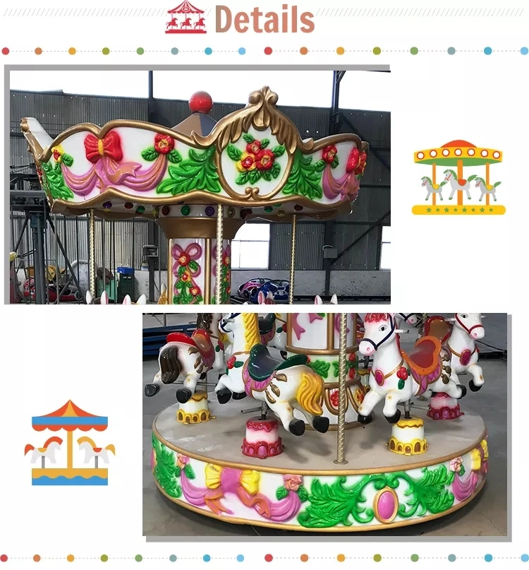 Hot Sale Amusement Park Creative Design Children New Soft Kids Animal Carousel for Indoor Playground Electric Equipment