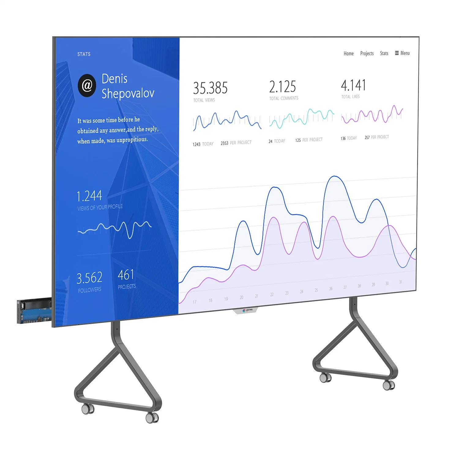 Good Design Competitive Price TV 135 163 216 Inch True LED TV Display Screen