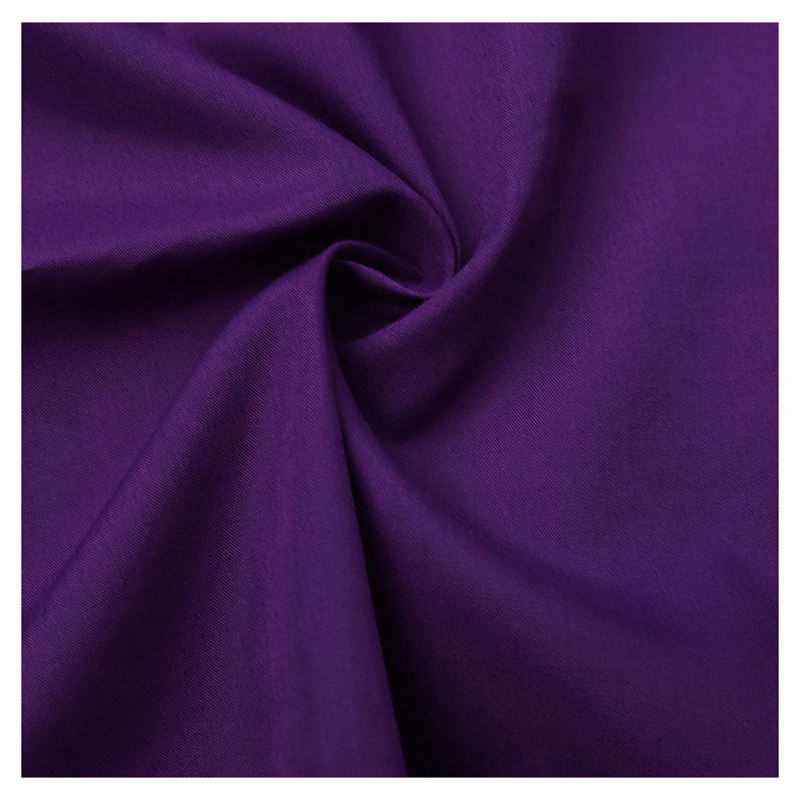 Colorful Solids Dyed 100GSM Breathable Organic Cotton Fabric for Garments