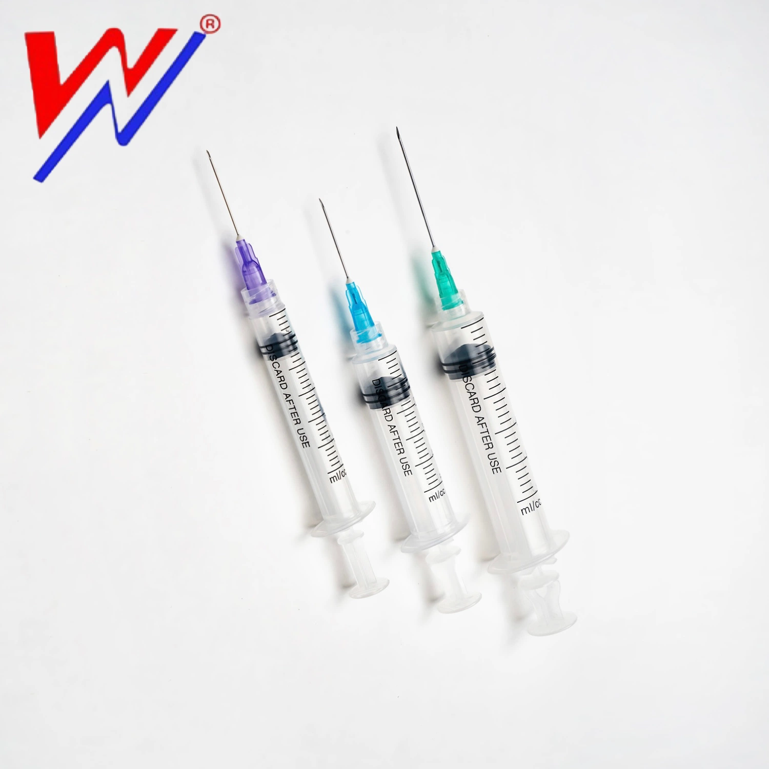 Medical Disposable Three Parts Syringe Luer Slip Without or with Hypodermic Needle with CE, ISO, FDA All Sizes