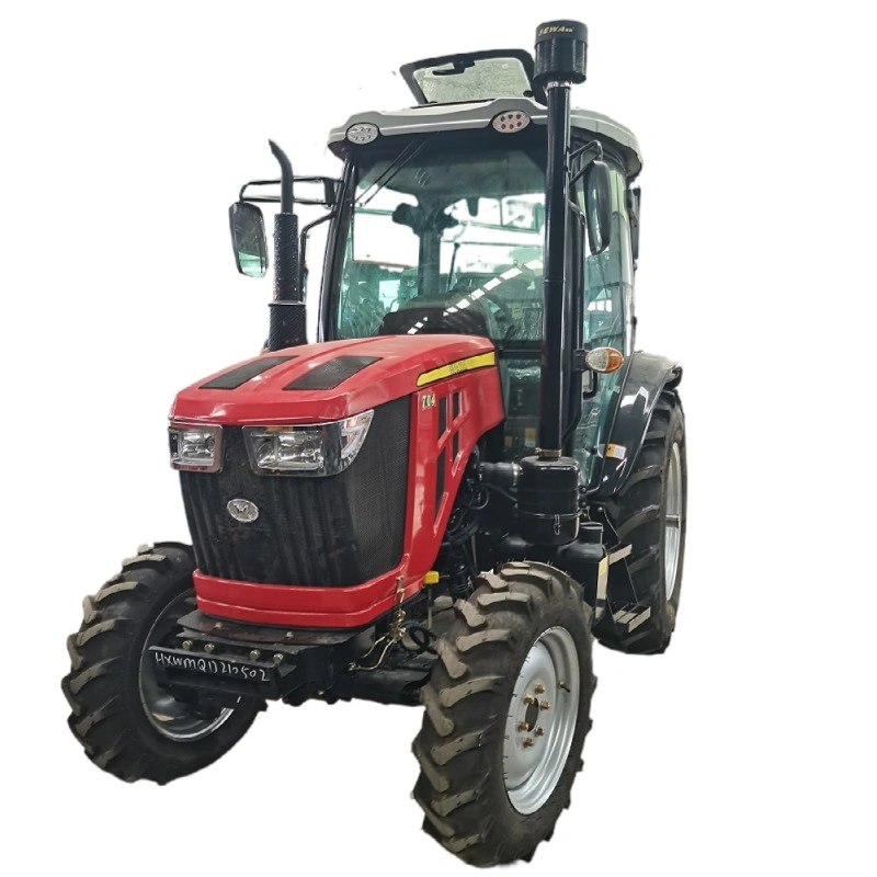 La agricultura de la rueda de la granja de Maquinaria Agrícola Tractor compacto multiusos 70Cv 4WD con cabina