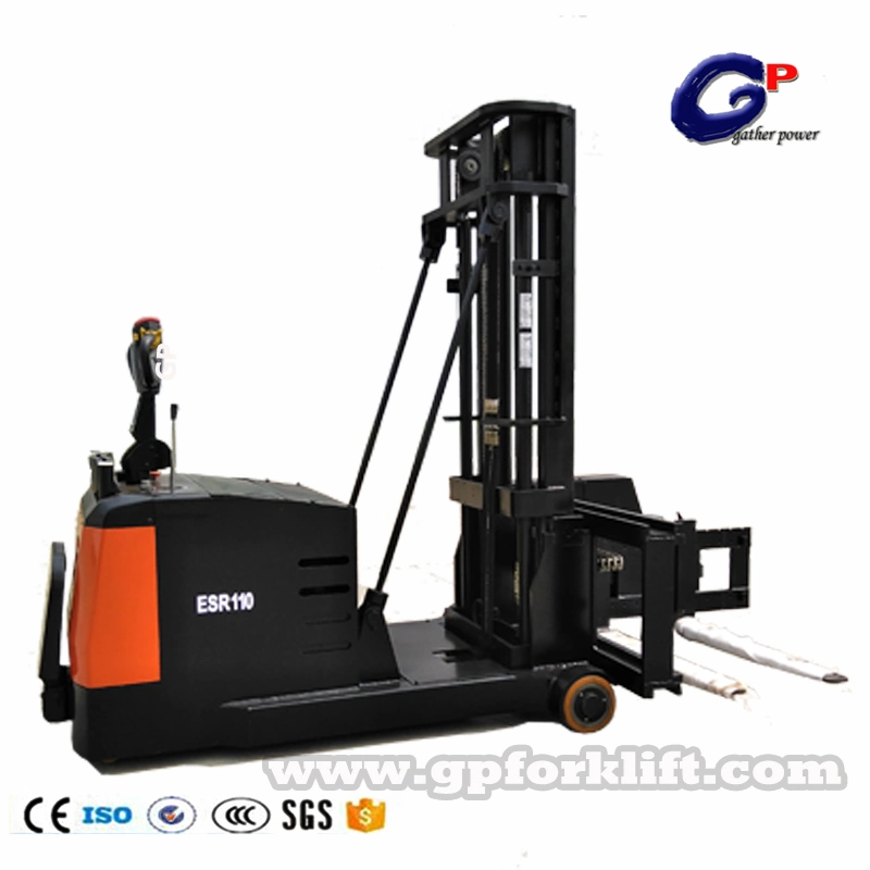 Electric Standing-Operated Narrow Aisle Forklift 3 Way Pallet Stacker