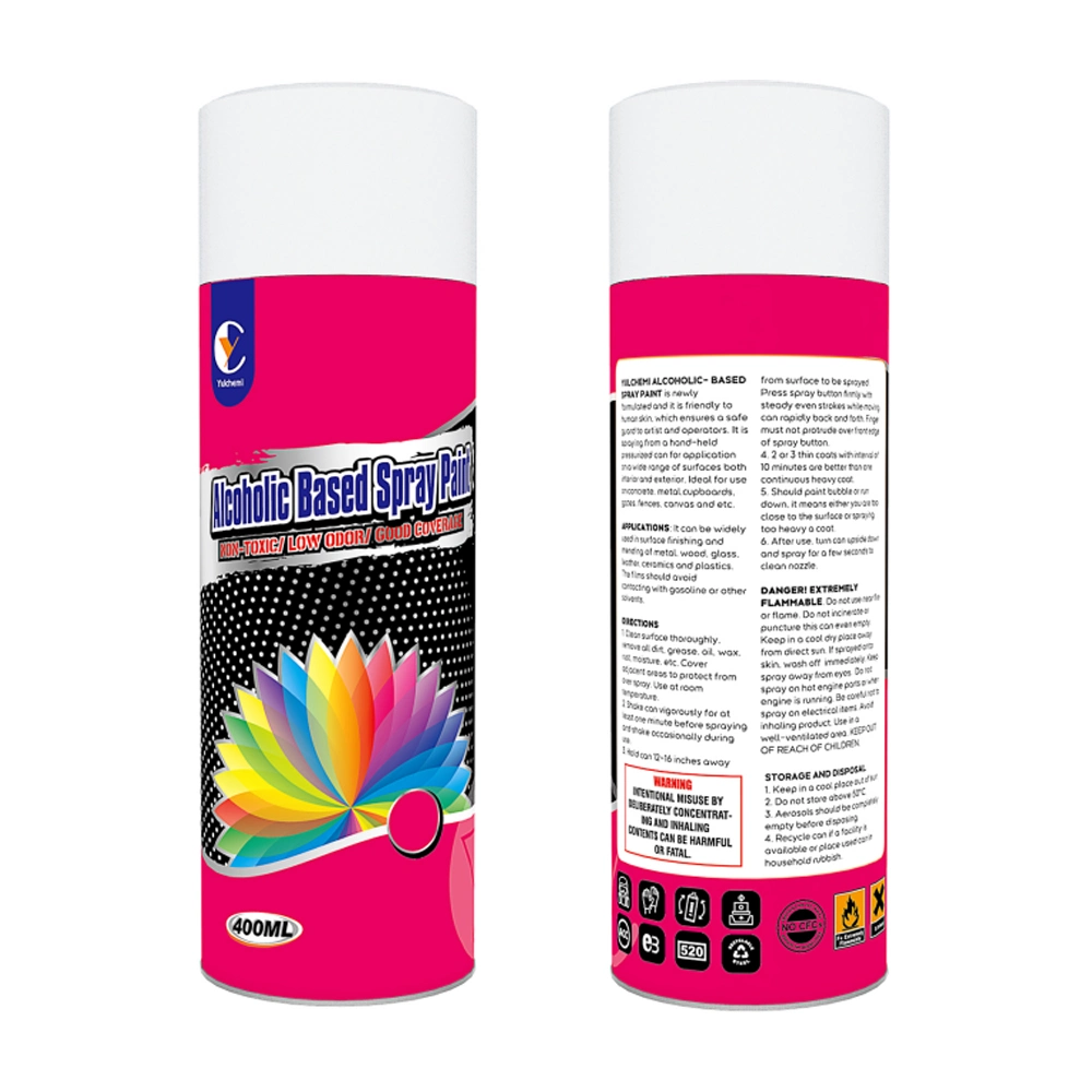 OEM ecológico 400ml Alcoholic-Based Tinta Spray de Arte do Graffiti