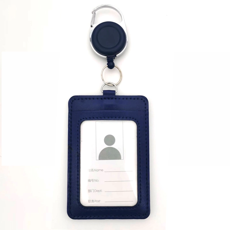 PU ID Card Holder, ID Badge Holder, Blue Badge Holder, Work Card Holder, Name Badge Holder, Double Side Card Holder, Promotional Gift Badge Holder