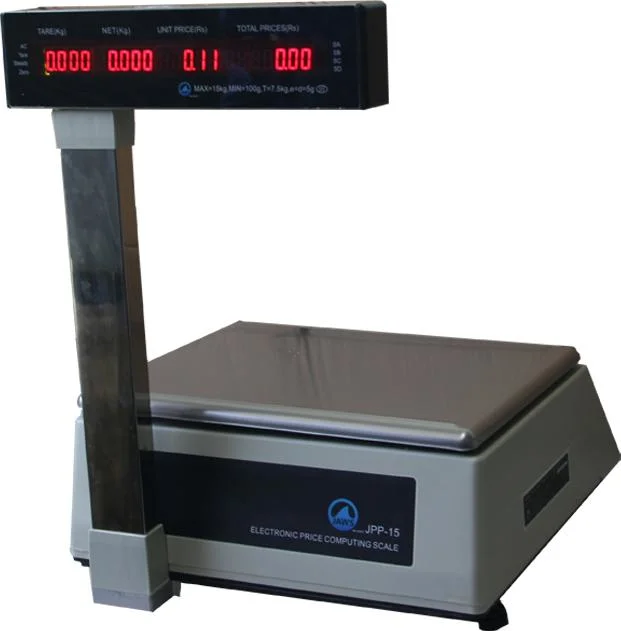 Label Printing Barcode Scale Contact to Computer Heavy Durty Body Dual LED Display for Supermarket