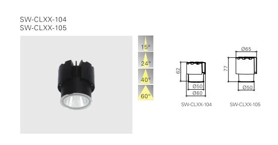 LED COB Spotlight Matt White Hotel Project Model 9-15W Spot Light Lamp Ceiling Indoor Lighting Downlight