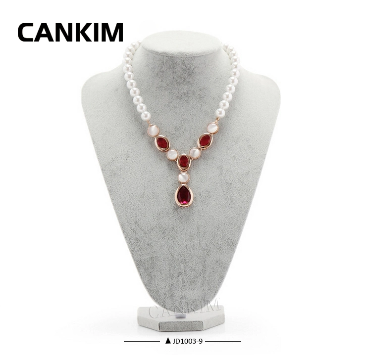 Cankim Original Factory Neck Model Velvet Jewelry Display Holder Mannequin Necklace Display Bust