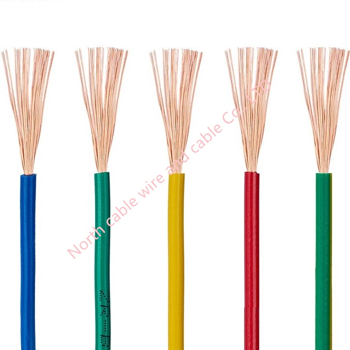 Conductor flexible de núcleo único PVC cable de cobre RV 1,5mm 2,5mm 4mm 10mm cable y cable para el hogar