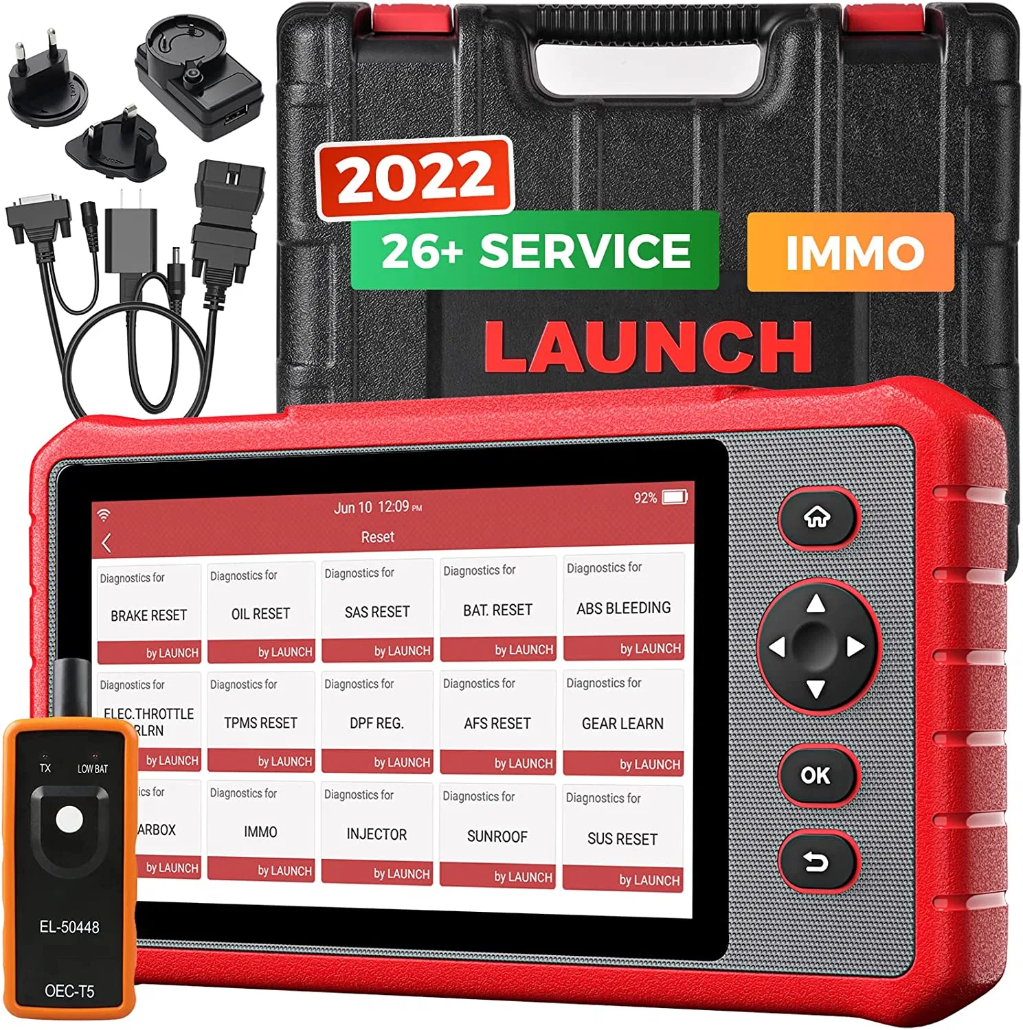 Inicie a ferramenta de verificação de sistema completo OBD2 scanner Crp909X, 26 ferramenta de diagnóstico de reposição de veículos de serviços