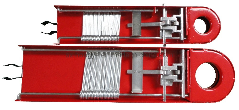 Red Enameled Steel Fire Hose Rack and Pins for Fire Fighting System