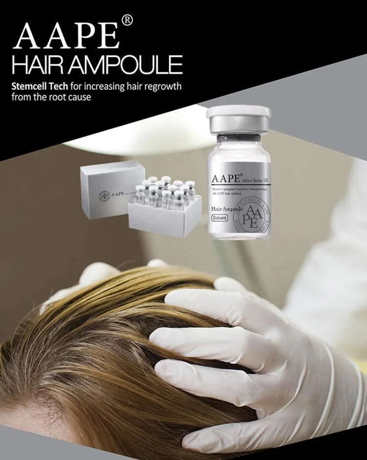 Korean Aape Hair Growth Extracted From Human Adipose Stem Cells Pattern Baldness Hair-Loss Prevention Men Women Microneedling Hair Growth Serum Treatment