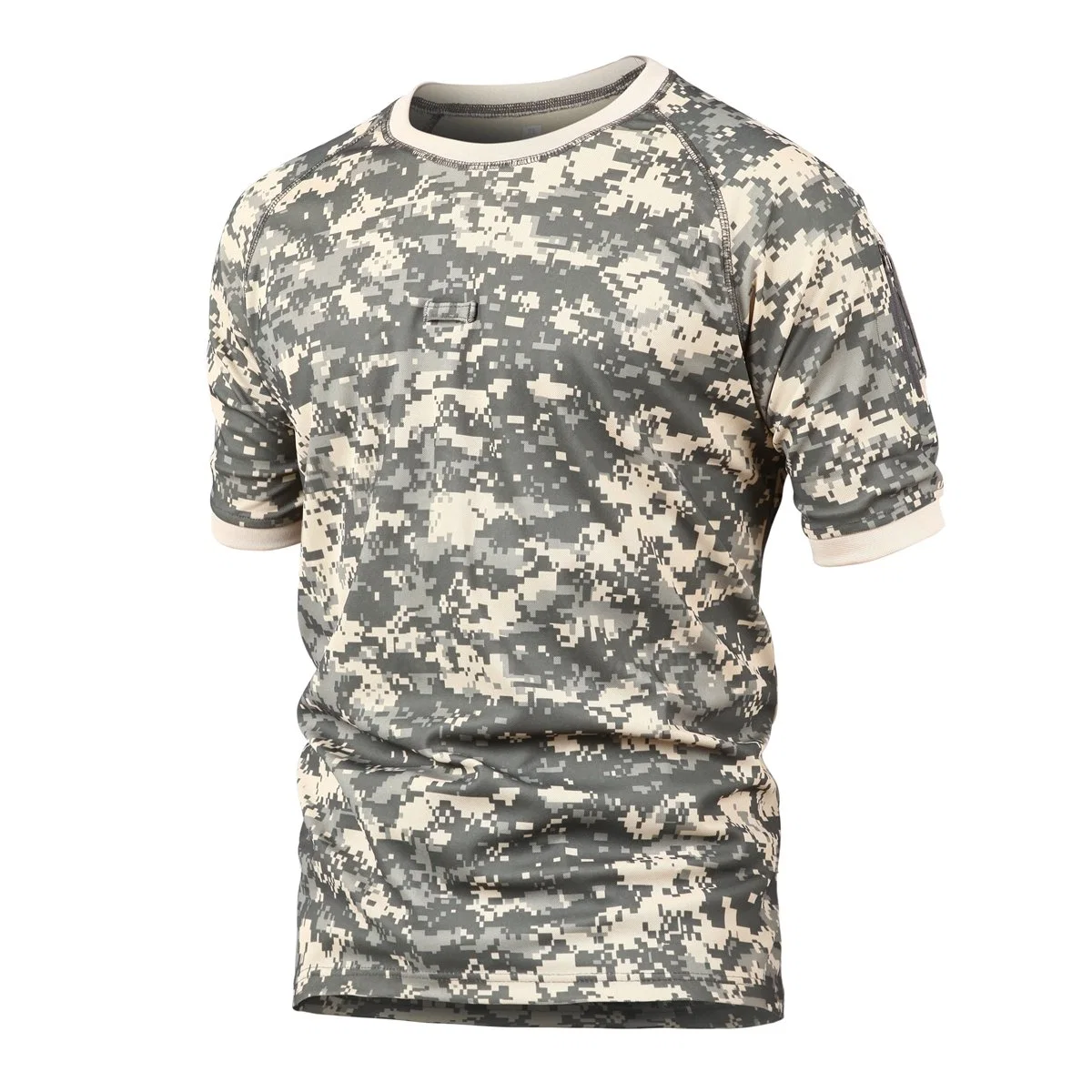 Men&prime; S Military Style Tactical Combat Short Sleeve T Shirt Camouflage Dry Fit Tee Shirt
