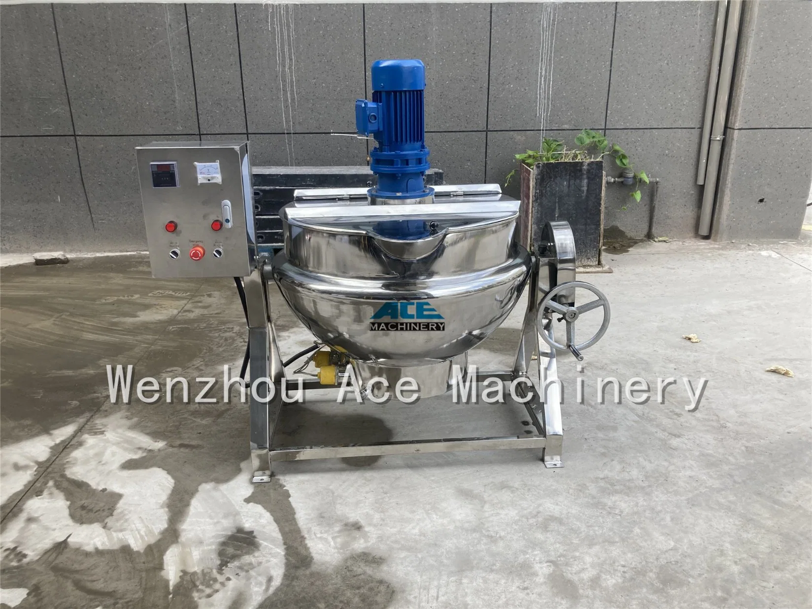 Best Price Commercial Sauce Condensation Processing Gas Electric Steam Type Curry Jacketed Cooking Kettle with Mixer